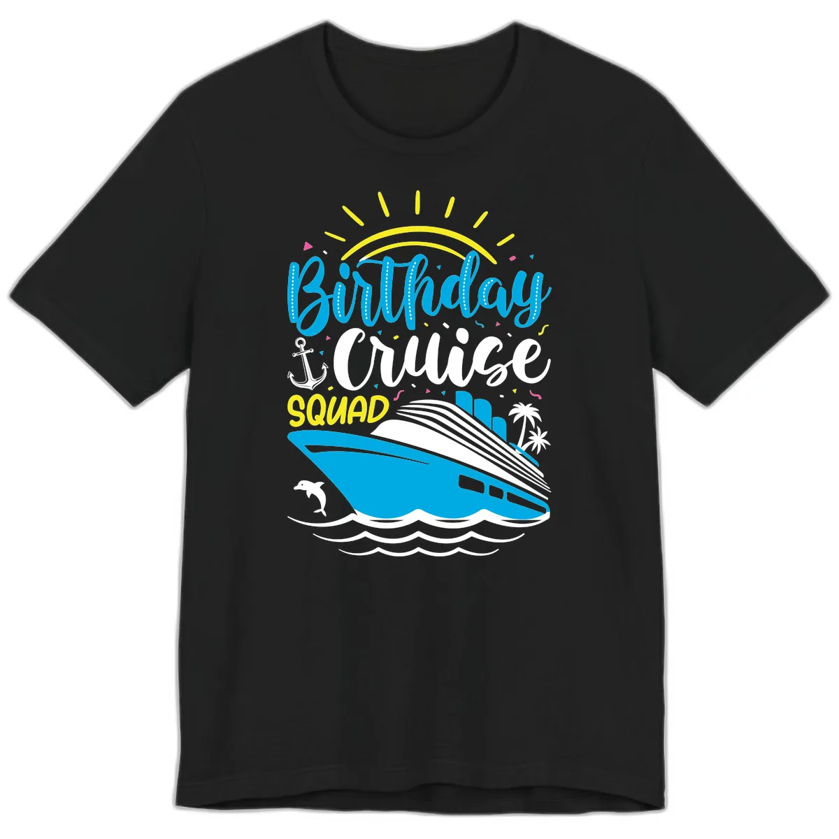 Birthday Cruise Squad Premium T-Shirt in Black