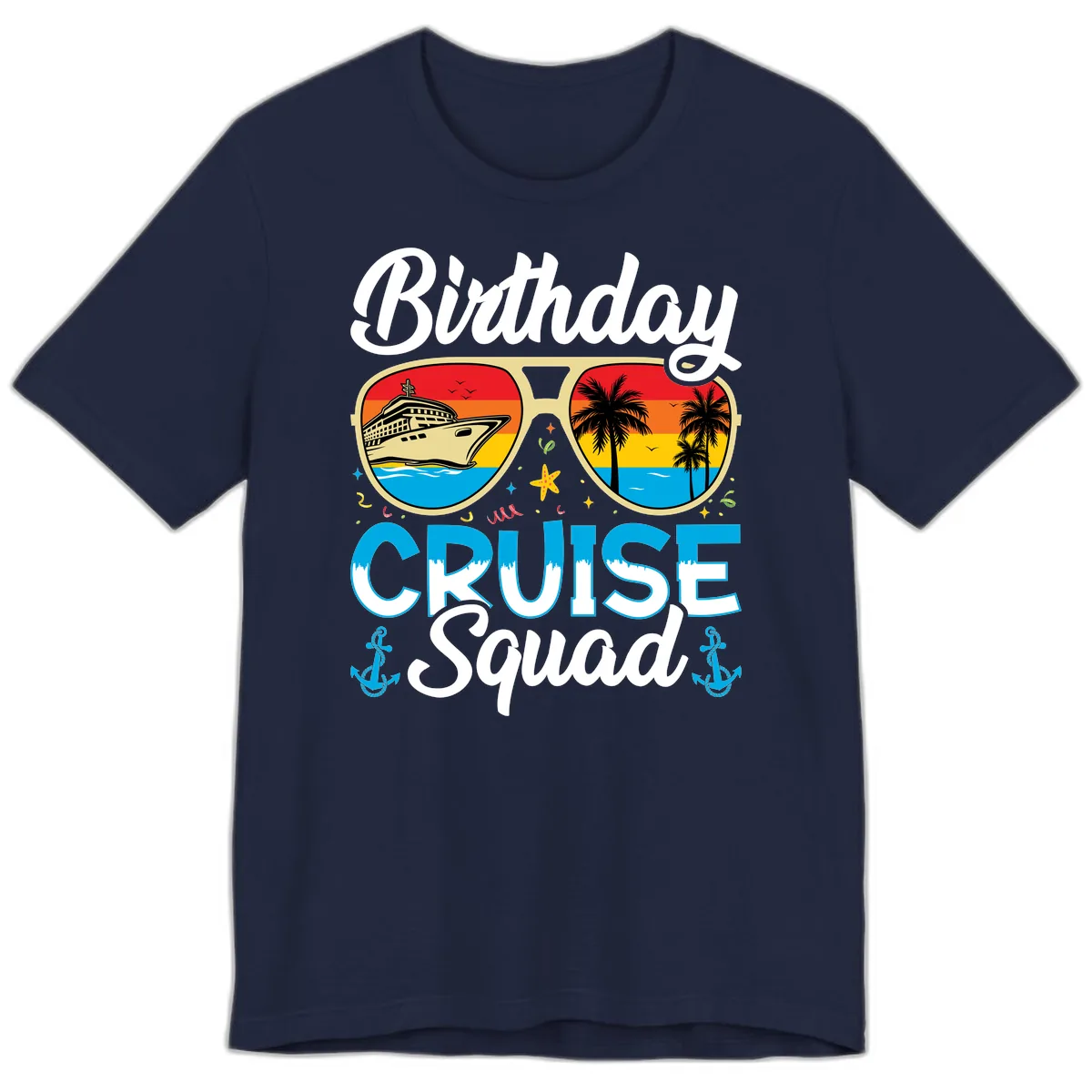 Birthday Cruise Squad Premium T-Shirt in Navy