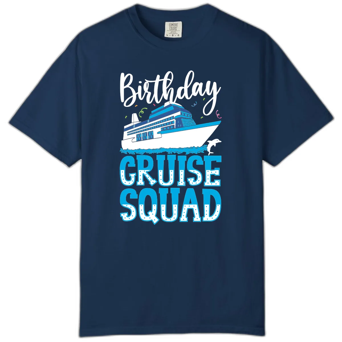 Birthday Cruise Squad Comfort Color in Navy