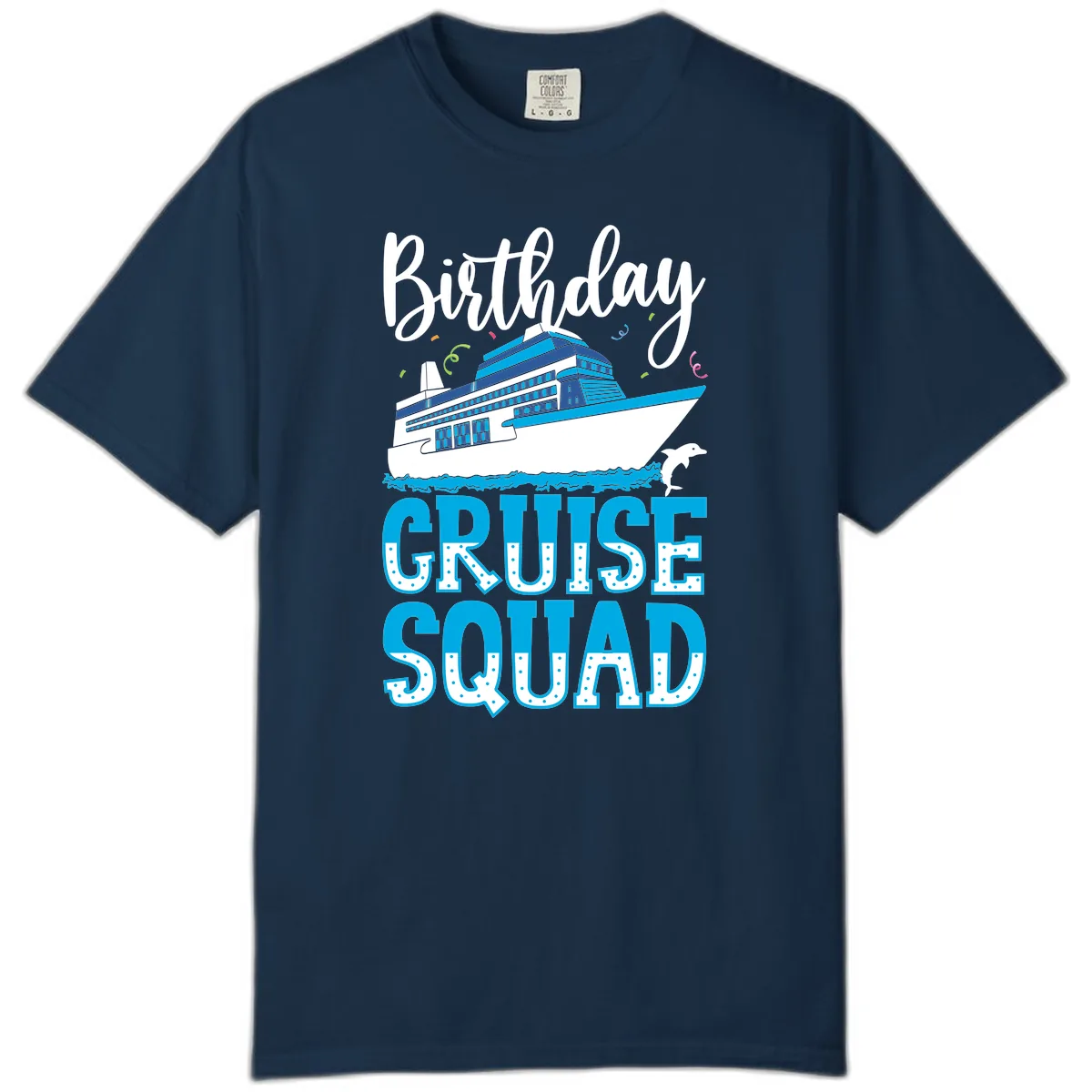 Birthday Cruise Squad Comfort Color in True Navy