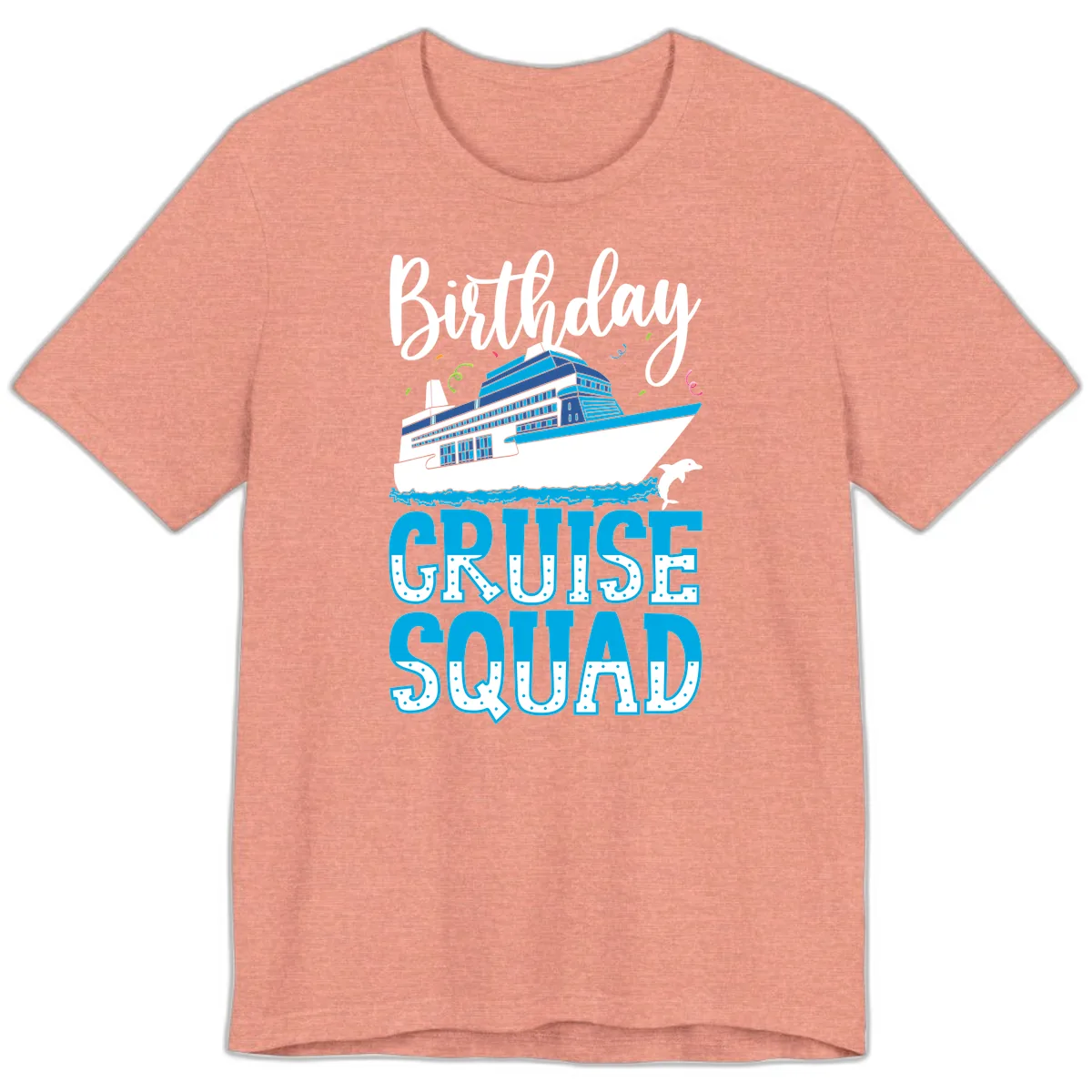 Birthday Cruise Squad Premium T-Shirt in Heather Sunset