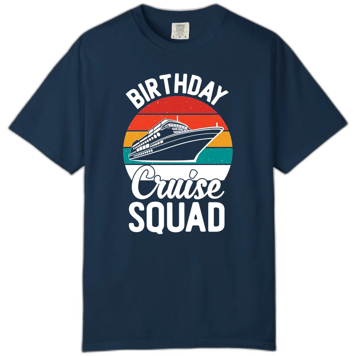 Birthday Cruise Squad Comfort Color in True Navy