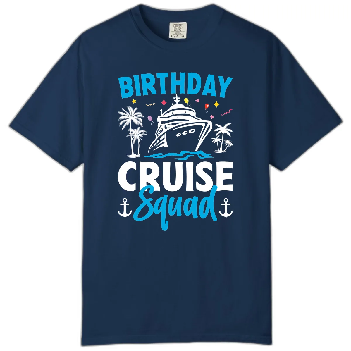 Birthday Cruise Squad Comfort Color in Navy
