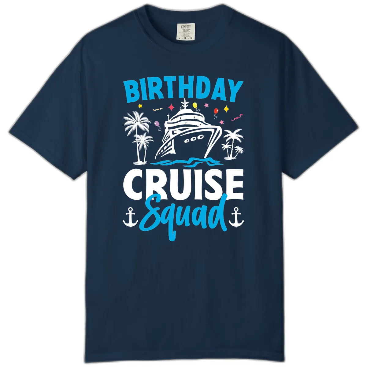 Birthday Cruise Squad Comfort Color in True Navy