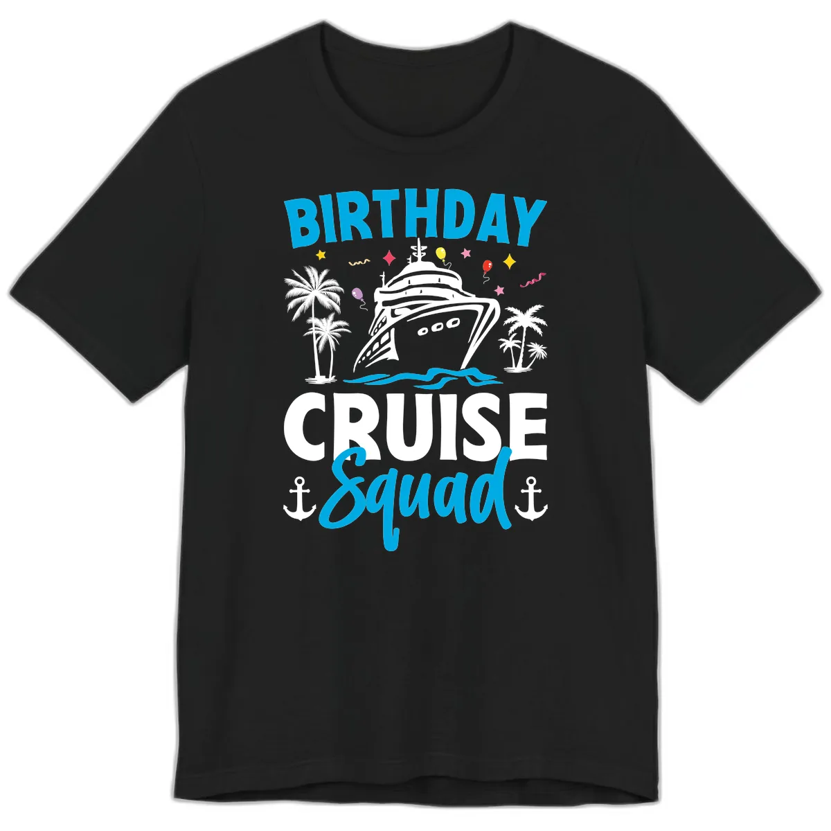 Birthday Cruise Squad Premium T-Shirt in Black