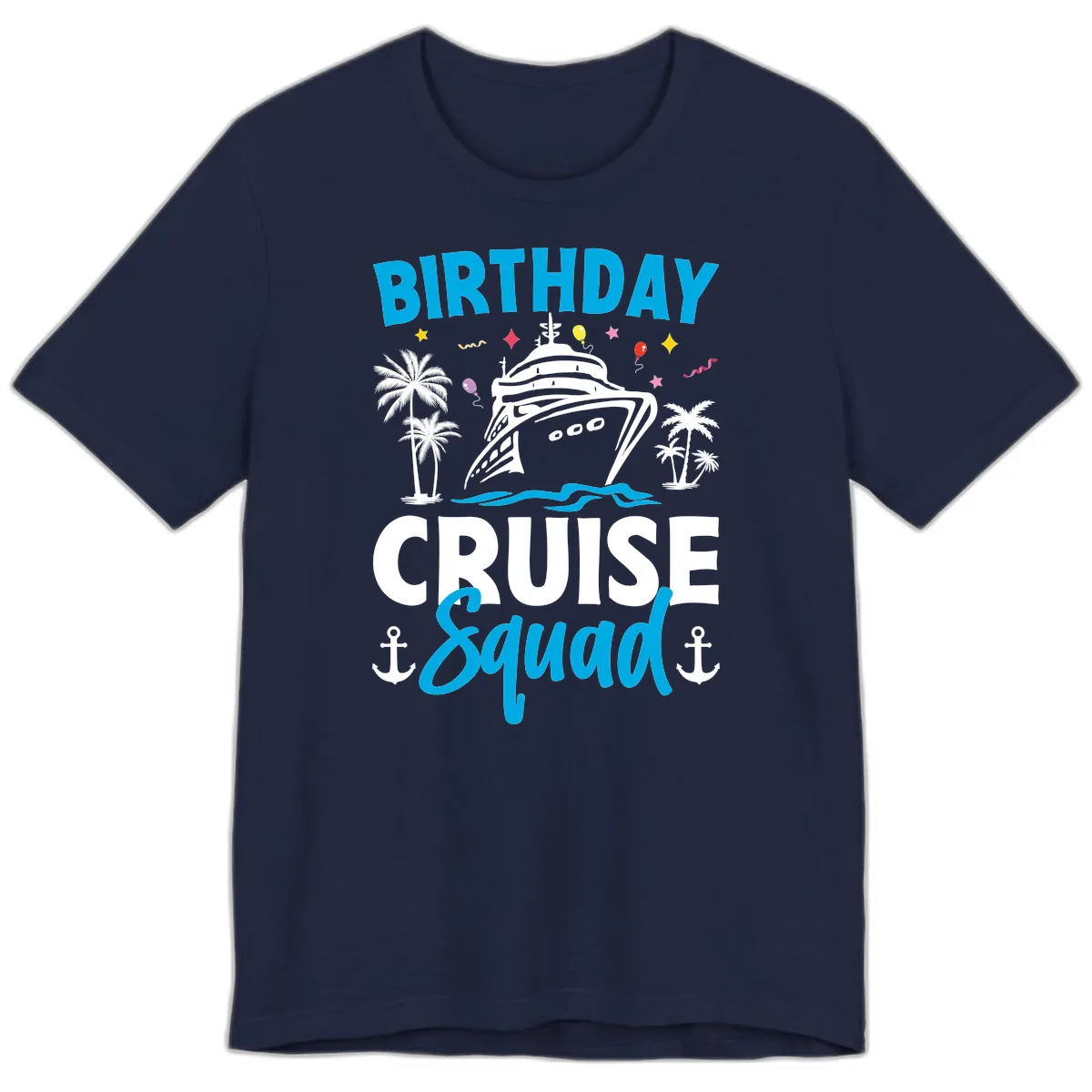 Birthday Cruise Squad Premium T-Shirt in Navy