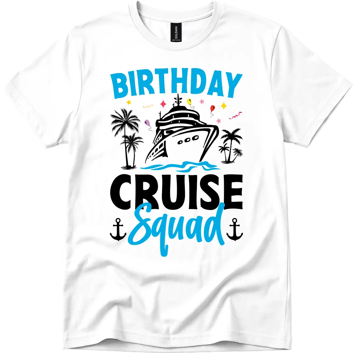Birthday Cruise Squad T-Shirt in White