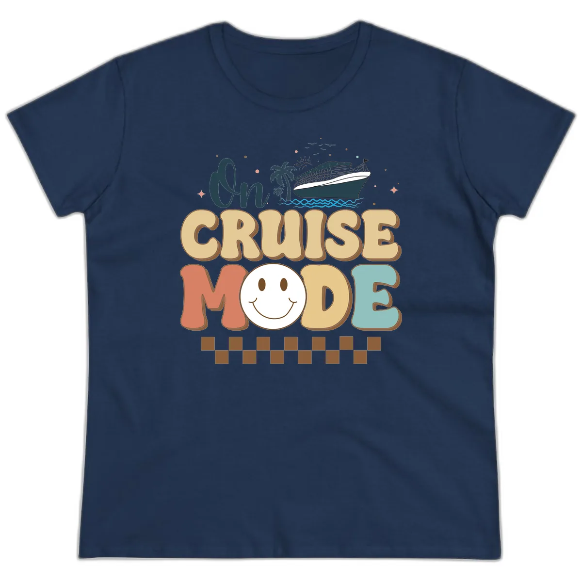 On Cruise Mode Ladies Tee in Navy