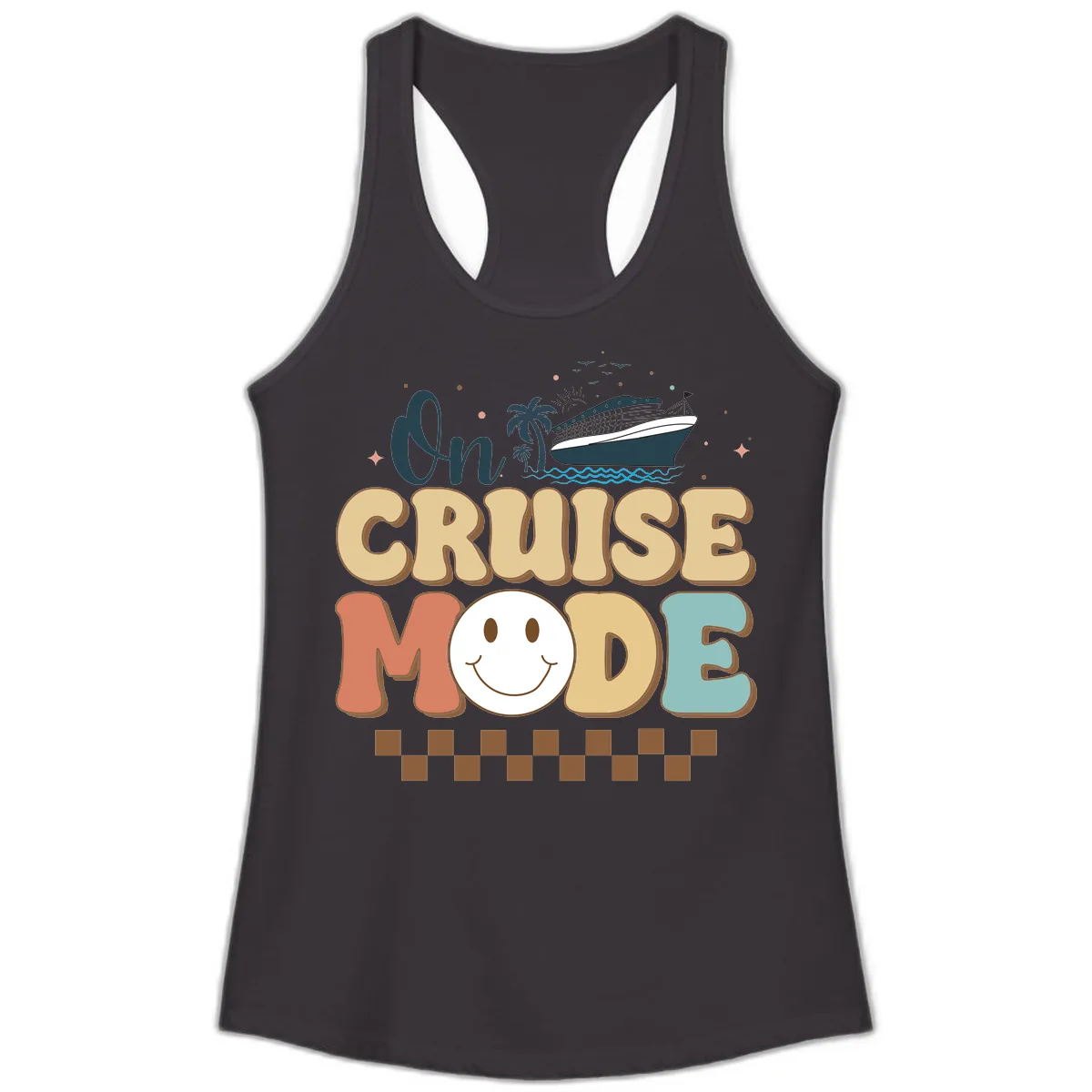 On Cruise Mode Ladies Tank in Black