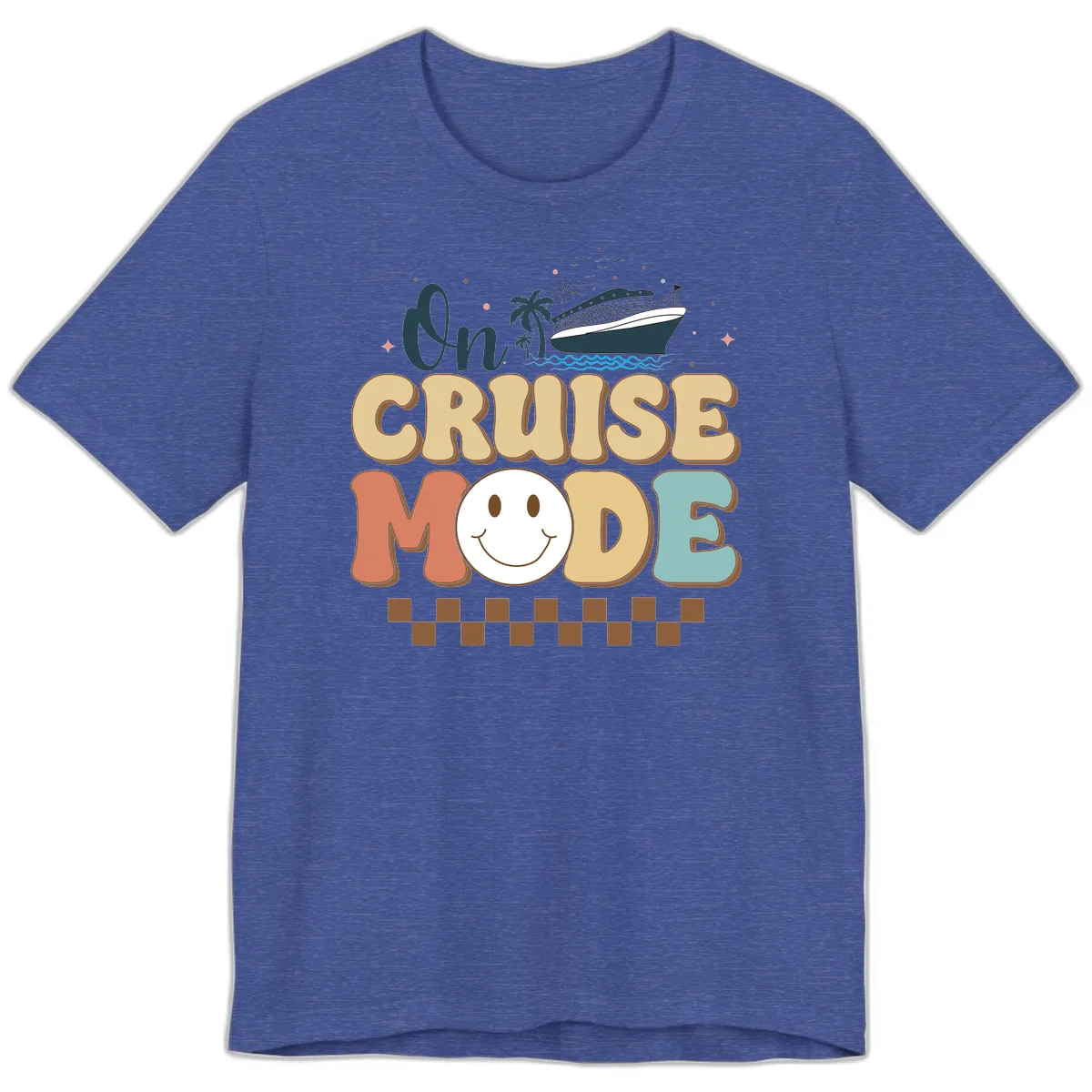 On Cruise Mode Premium T-Shirt in Heather True Royal
