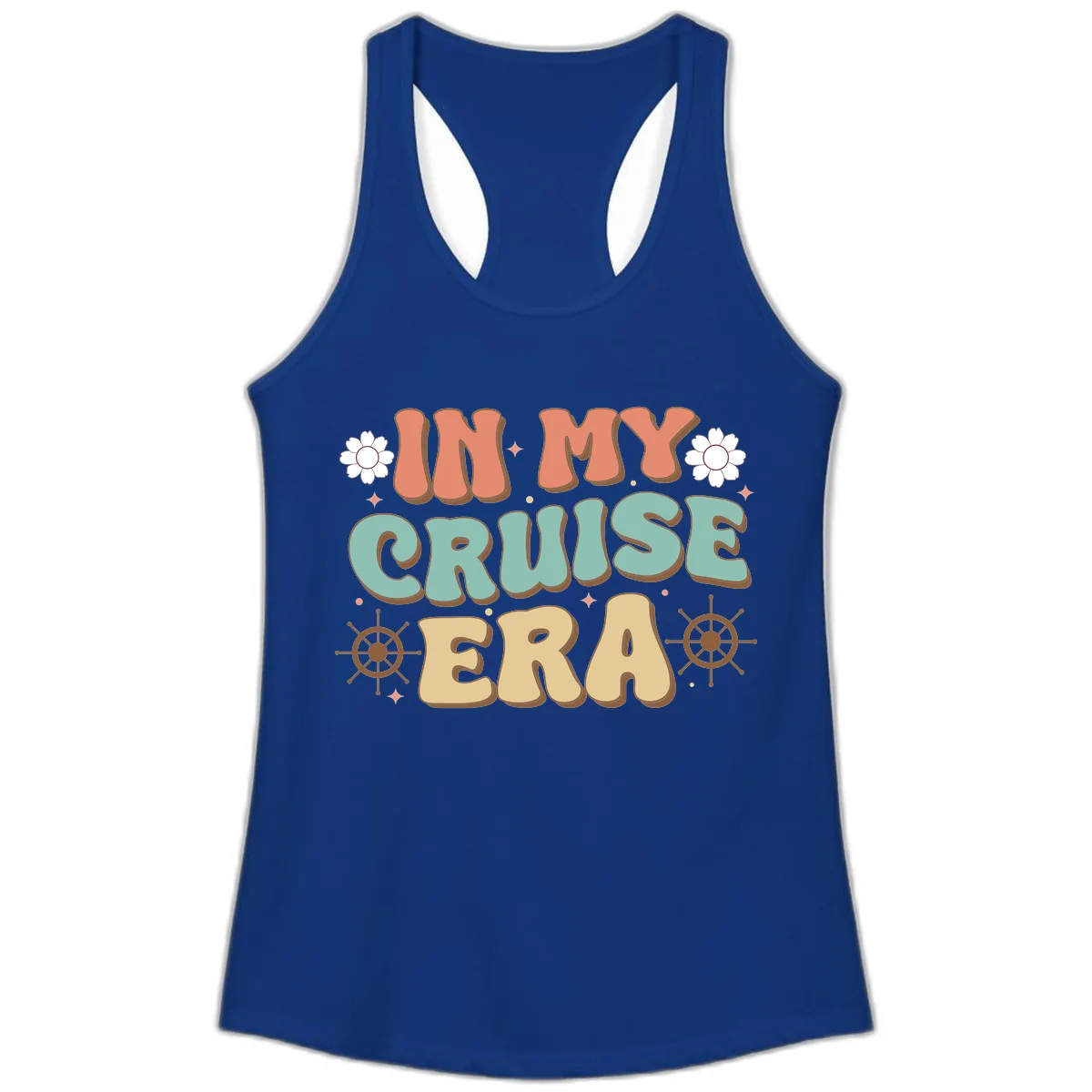 In My Cruise Era Ladies Tank in Solid Royal
