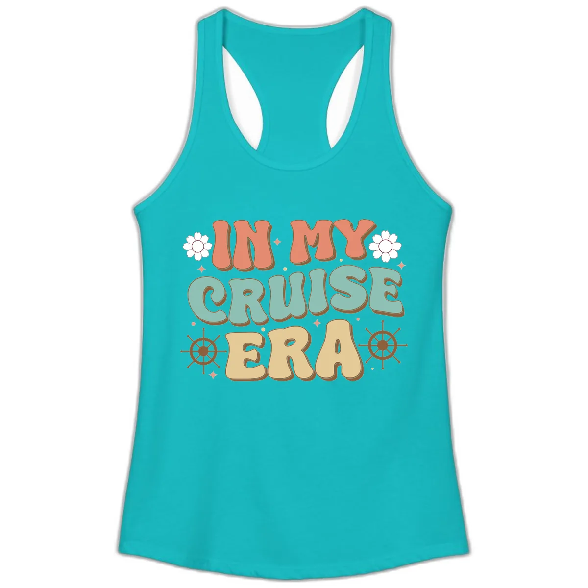 In My Cruise Era Ladies Tank in Tahiti Blue