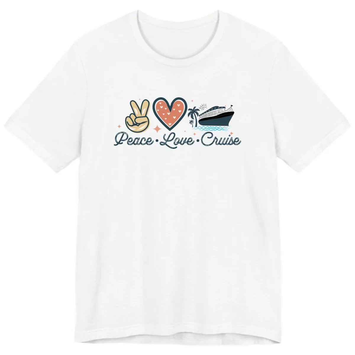 Peace Love Cruise Premium T-Shirt in White