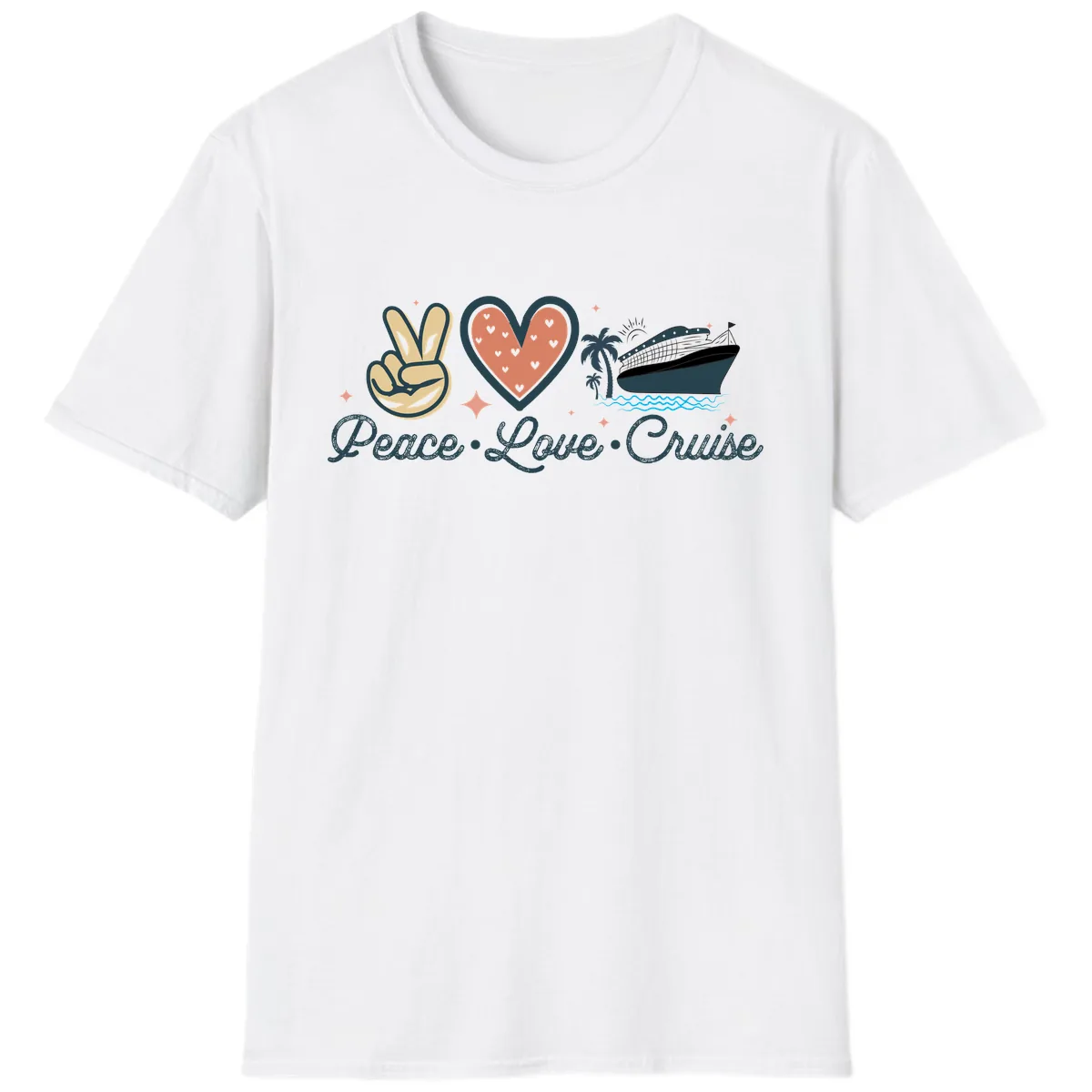 Peace Love Cruise T-Shirt in White