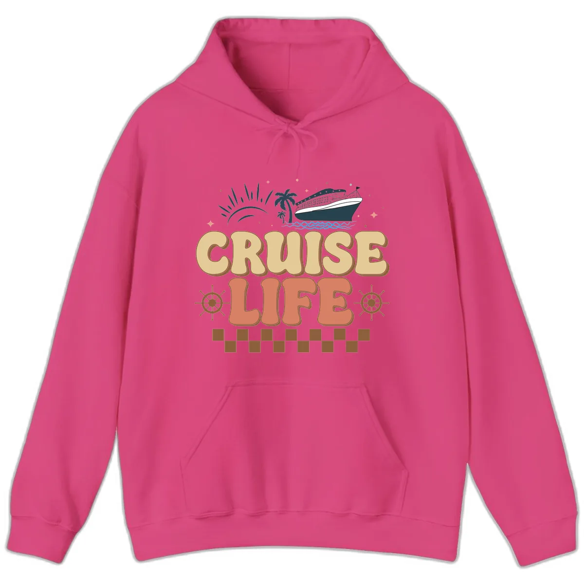 Cruise Life Hoodie in Heliconia