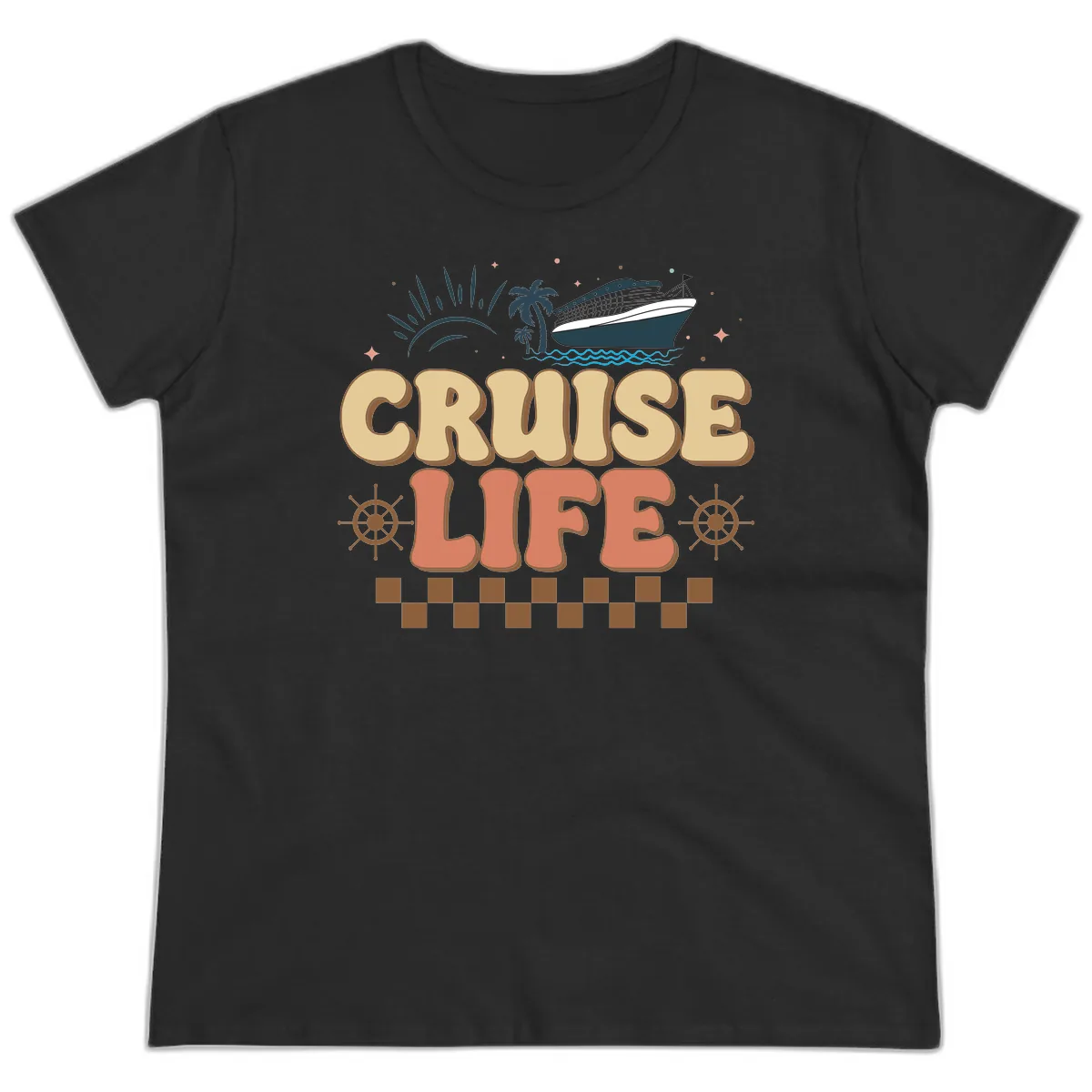 Cruise Life Ladies Tee in Black