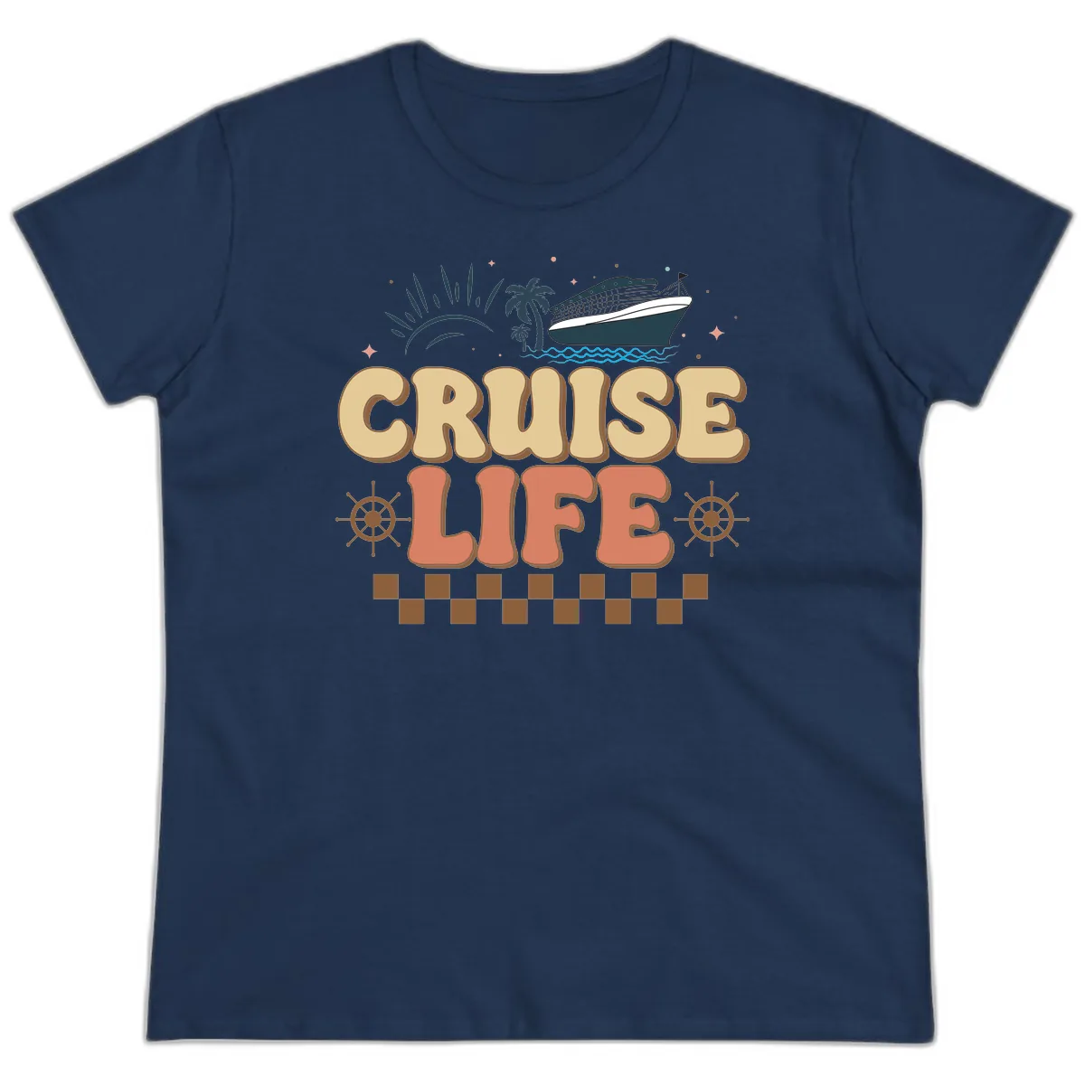 Cruise Life Ladies Tee in Navy
