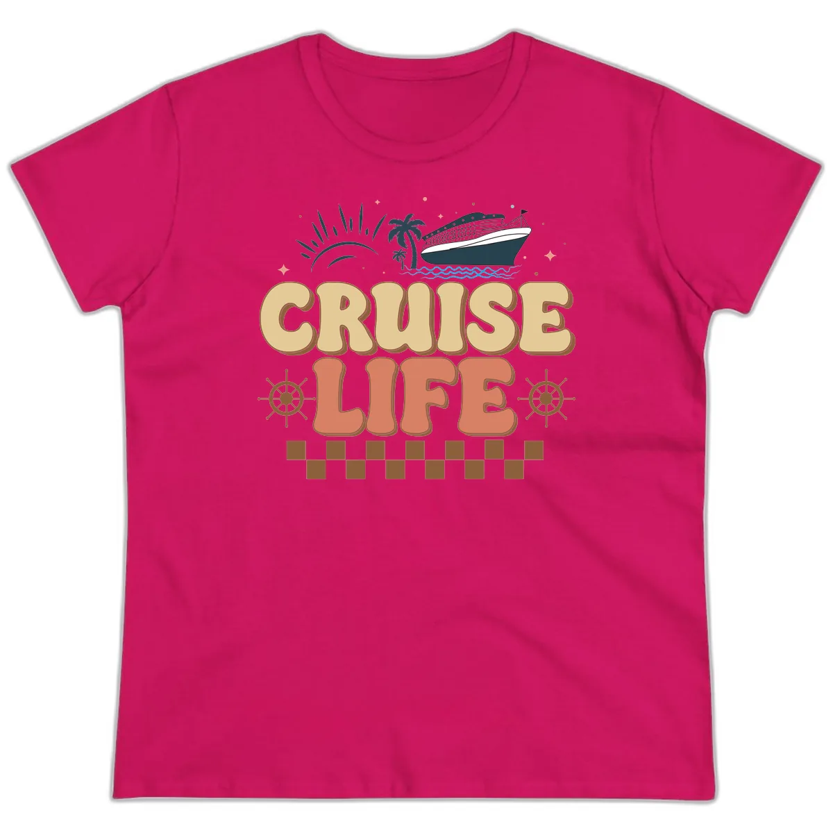 Cruise Life Ladies Tee in Heliconia