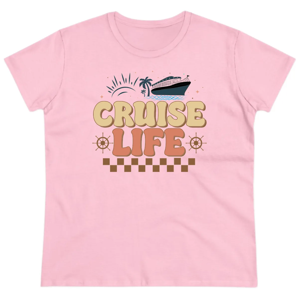 Cruise Life Ladies Tee in Light Pink