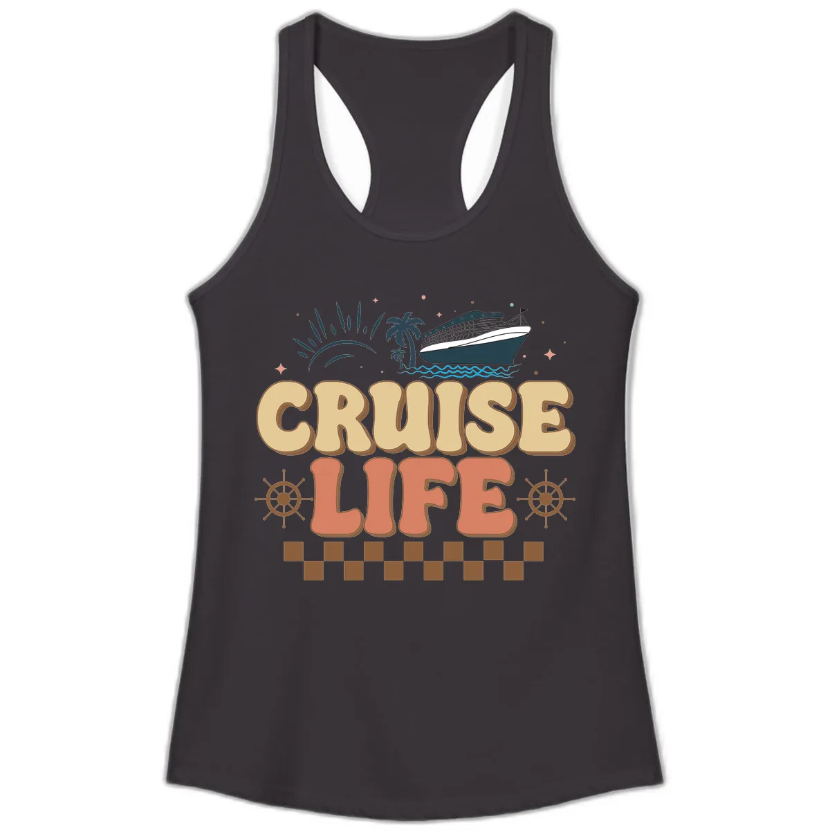 Cruise Life Ladies Tank in Black