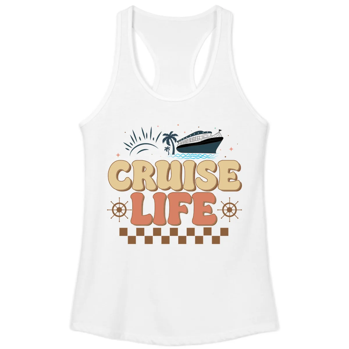 Cruise Life Ladies Tank in White