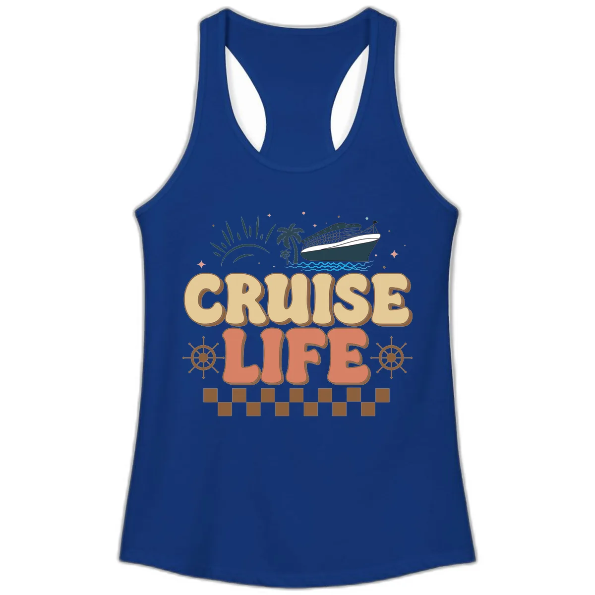 Cruise Life Ladies Tank in Solid Royal