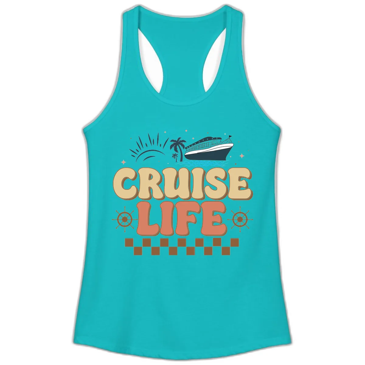 Cruise Life Ladies Tank in Tahiti Blue