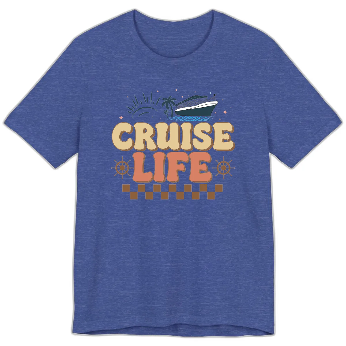 Cruise Life Premium T-Shirt in Heather True Royal