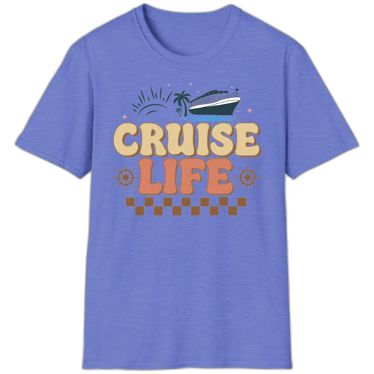 Cruise Life T-Shirt in Heather Royal