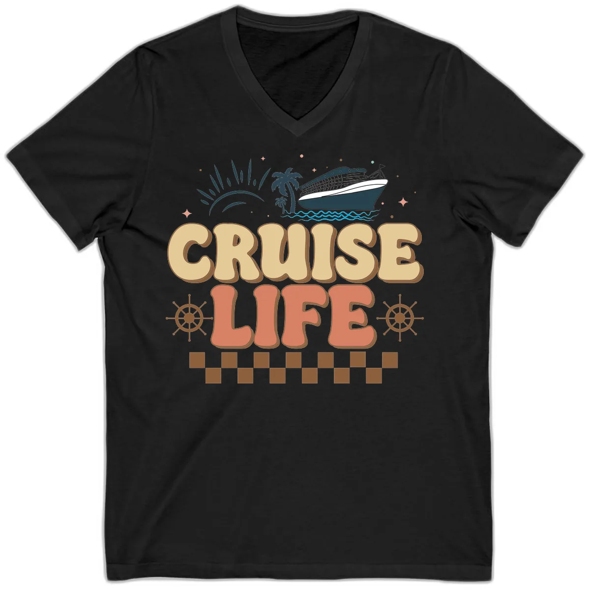Cruise Life V-Neck in Black