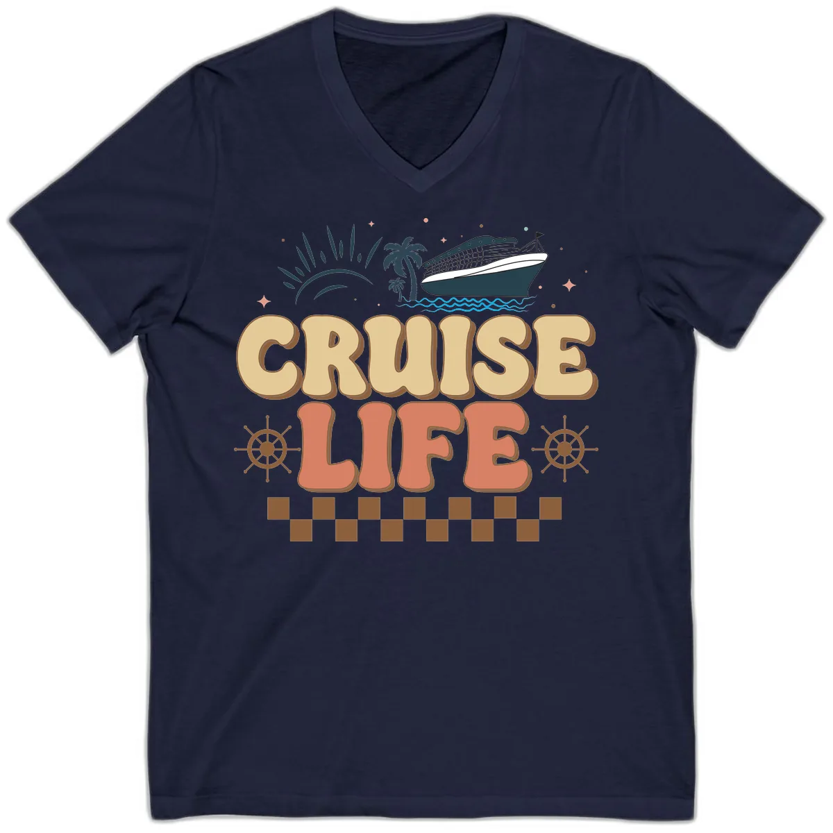 Cruise Life V-Neck in Navy
