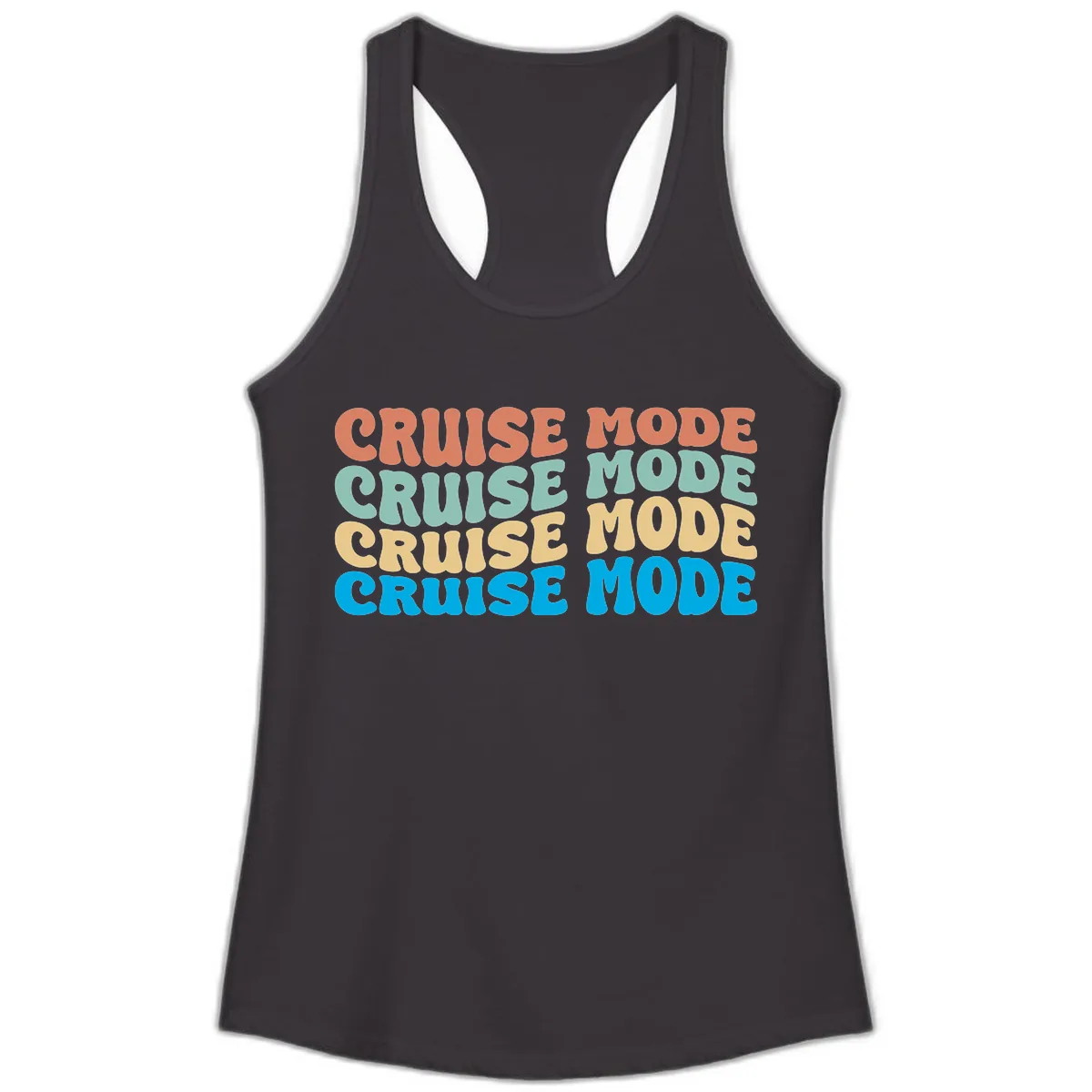 Cruise Mode Repeat Ladies Tank in Black