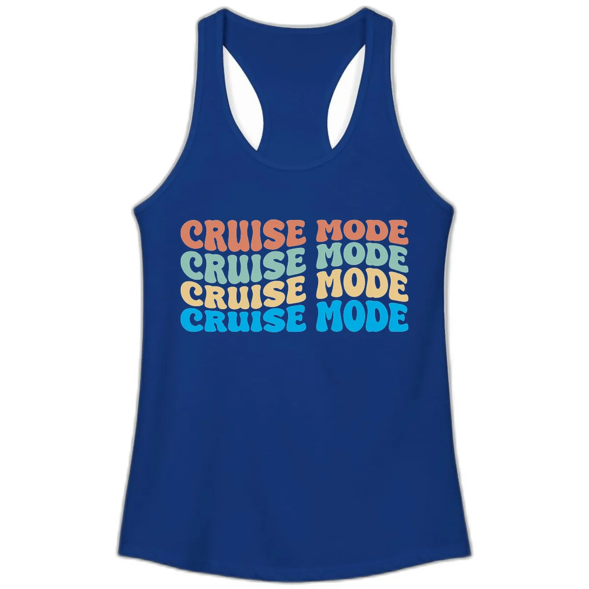 Cruise Mode Repeat Ladies Tank in Solid Royal