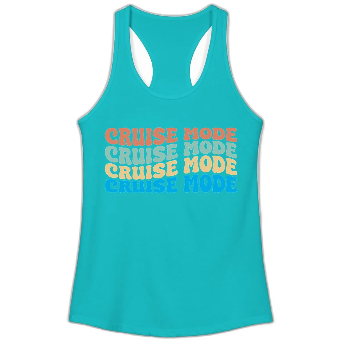 Cruise Mode Repeat Ladies Tank in Tahiti Blue
