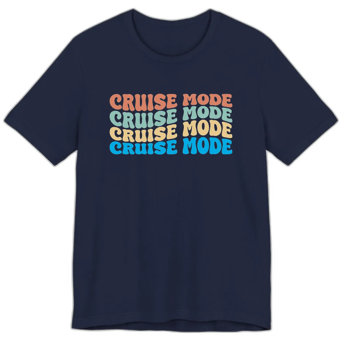 Cruise Mode Repeat Premium T-Shirt in Navy