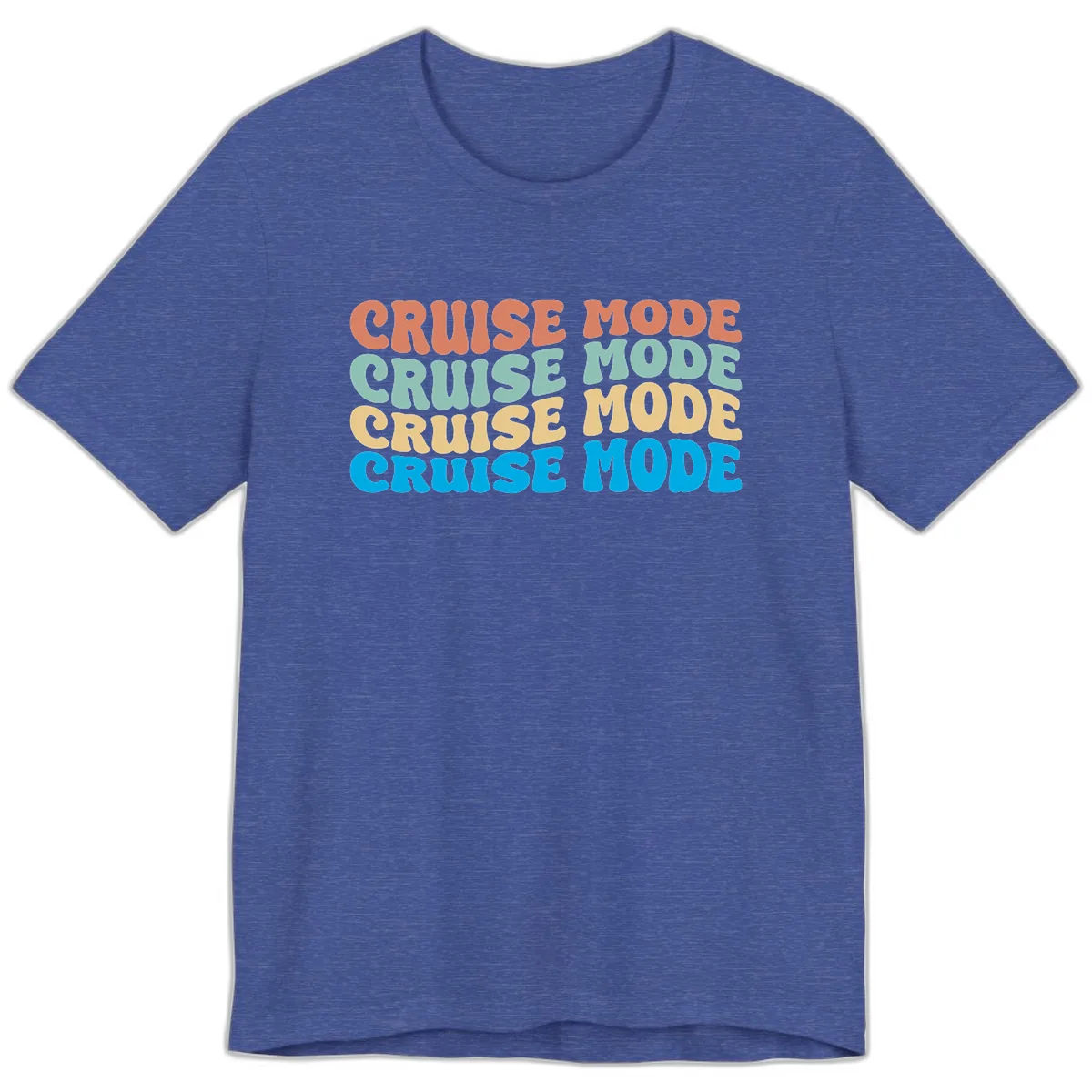 Cruise Mode Repeat Premium T-Shirt in Heather True Royal