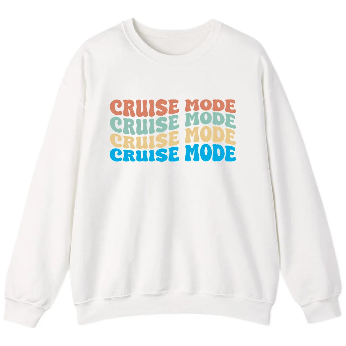 Cruise Mode Repeat Sweatshirt in White
