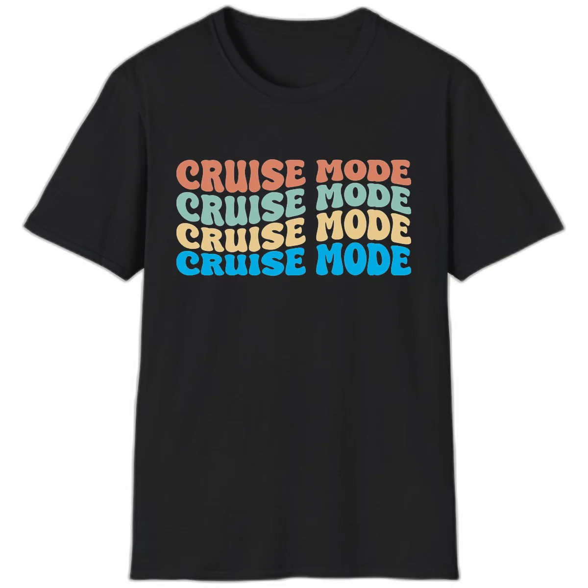 Cruise Mode Repeat T-Shirt in Black