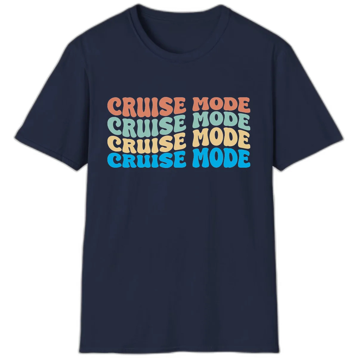 Cruise Mode Repeat T-Shirt in Navy