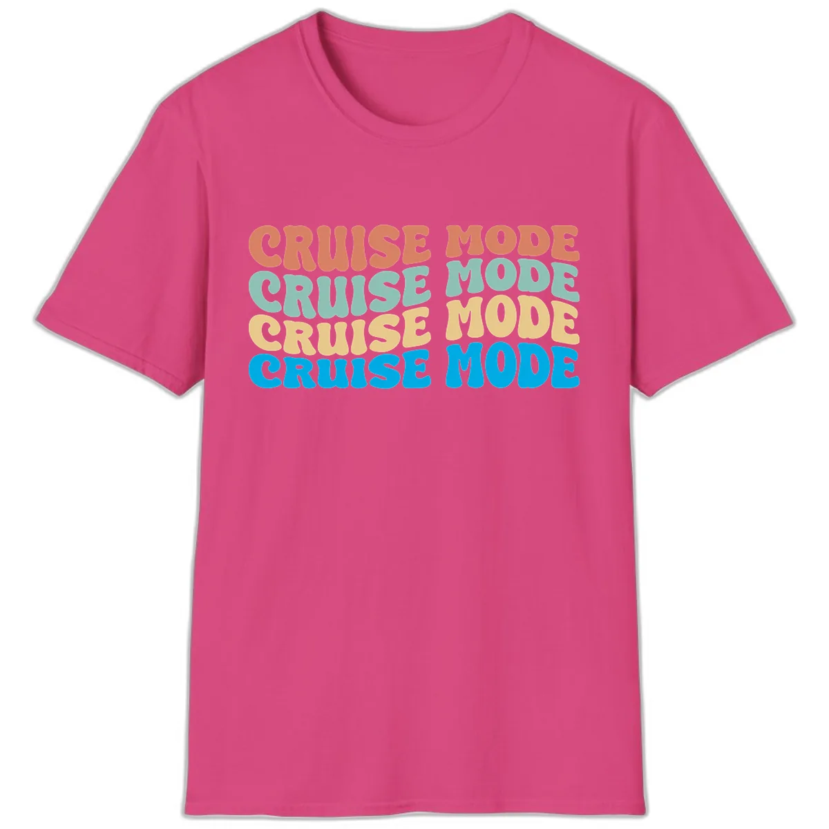 Cruise Mode Repeat T-Shirt in Heliconia