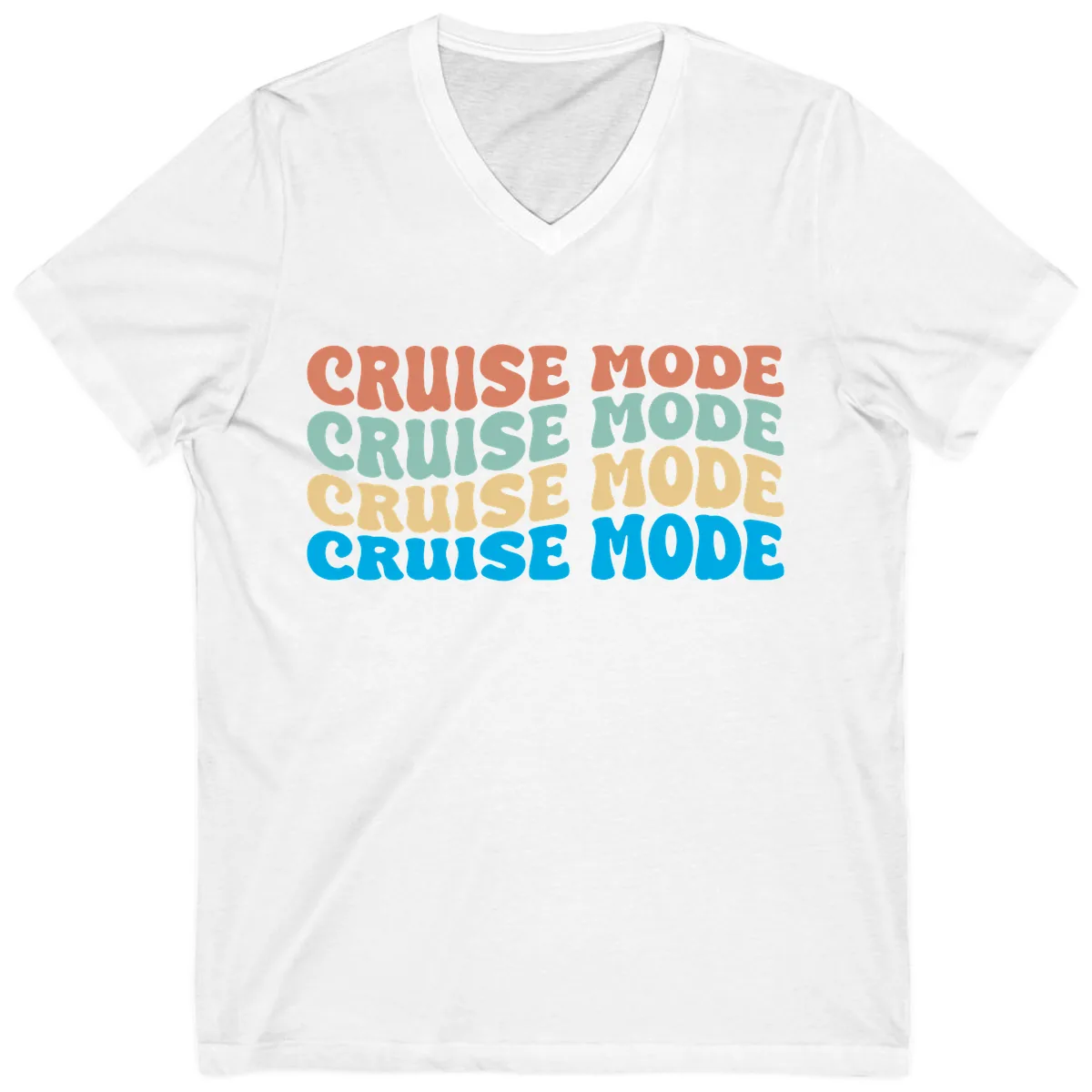 Cruise Mode Repeat V-Neck in White
