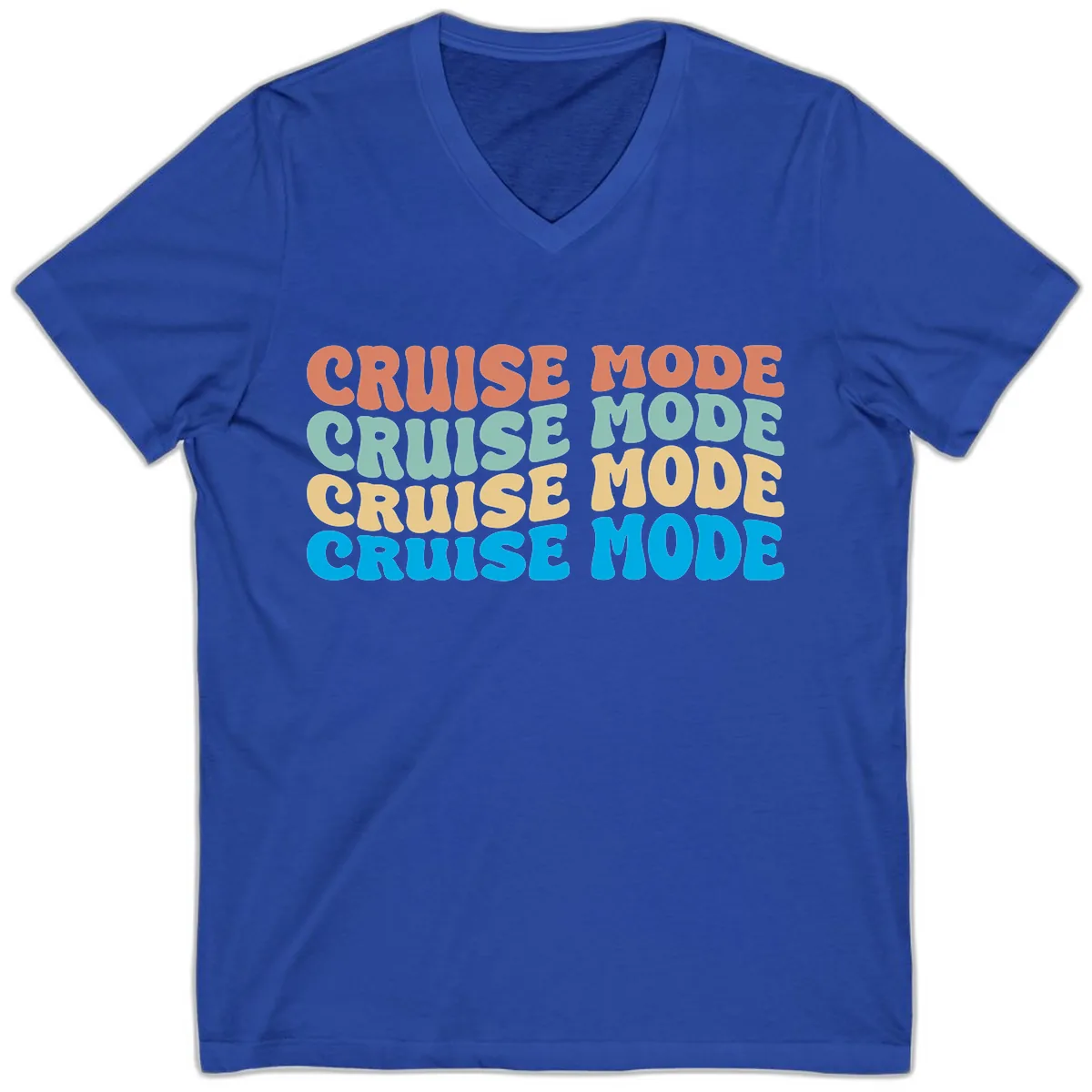 Cruise Mode Repeat V-Neck in True Royal