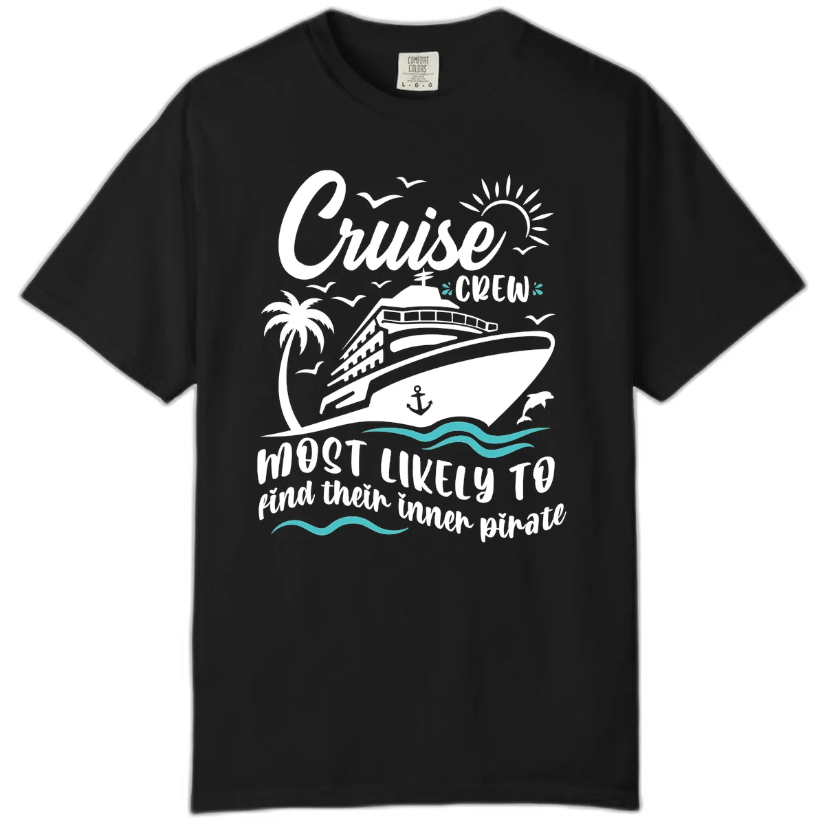 Cruise Crew Inner Pirate Comfort Color in Black
