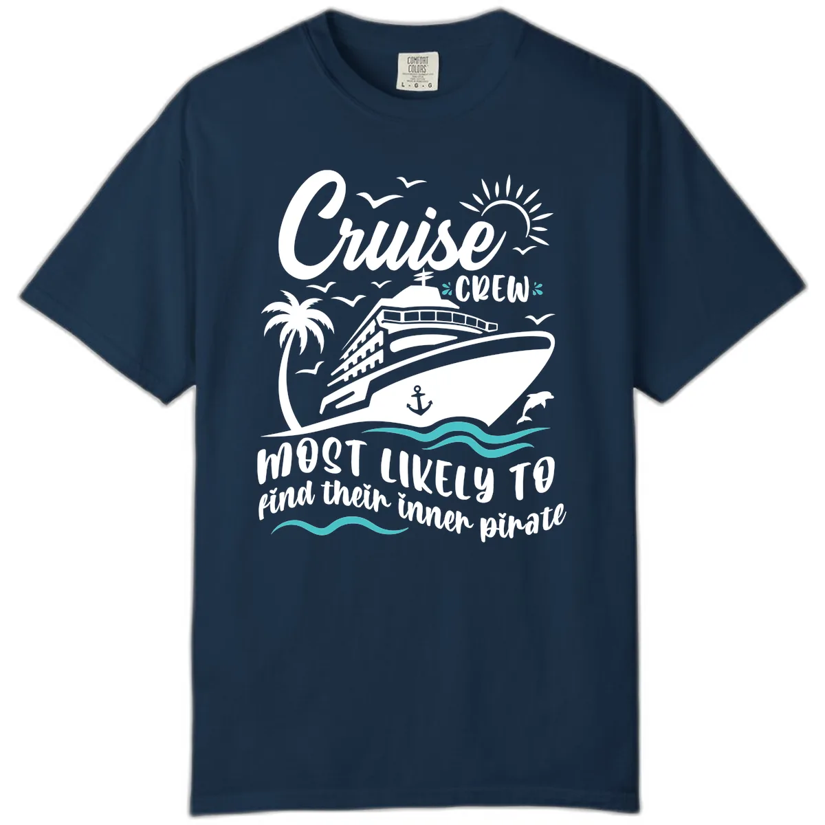 Cruise Crew Inner Pirate Comfort Color in True Navy