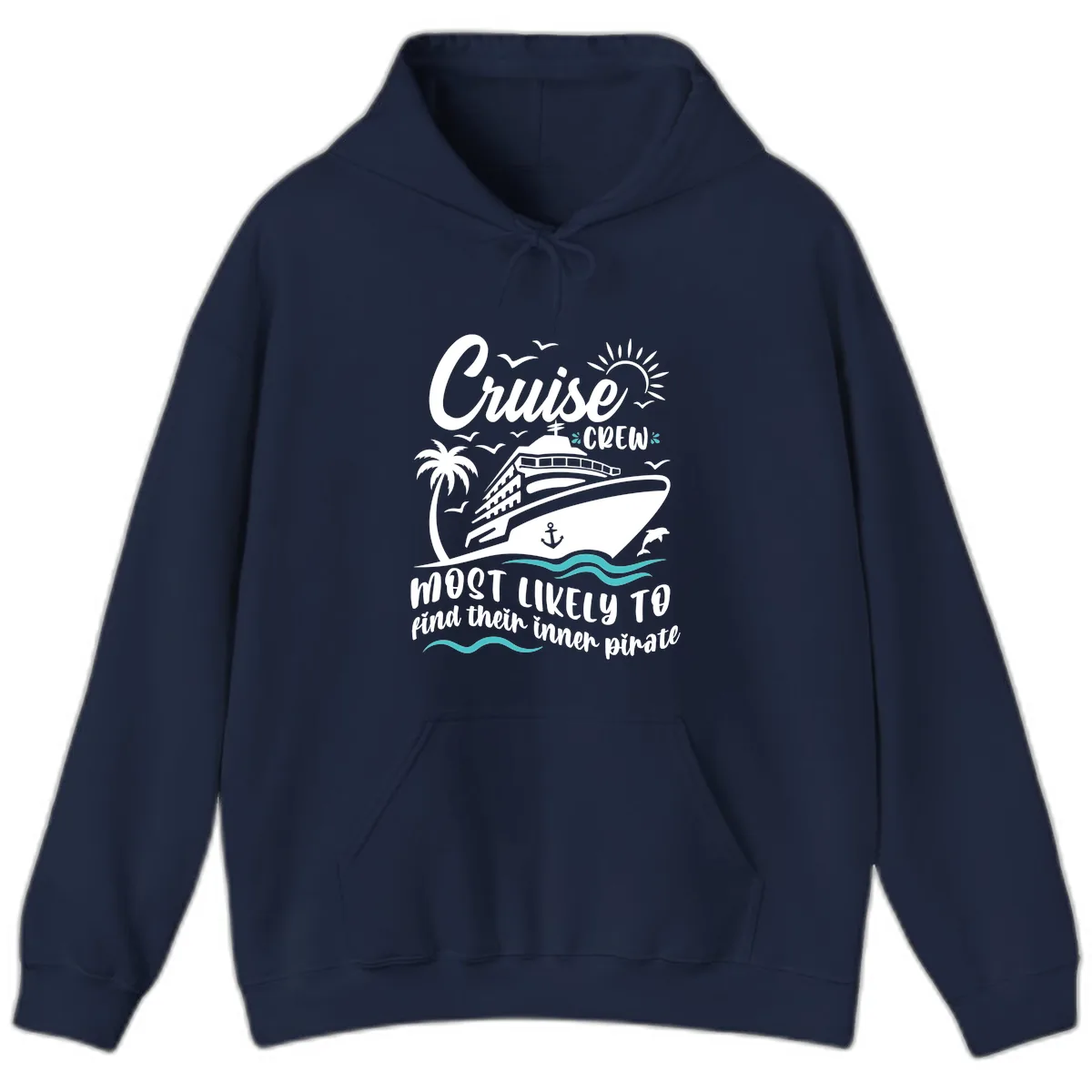 Cruise Crew Inner Pirate Hoodie in Navy