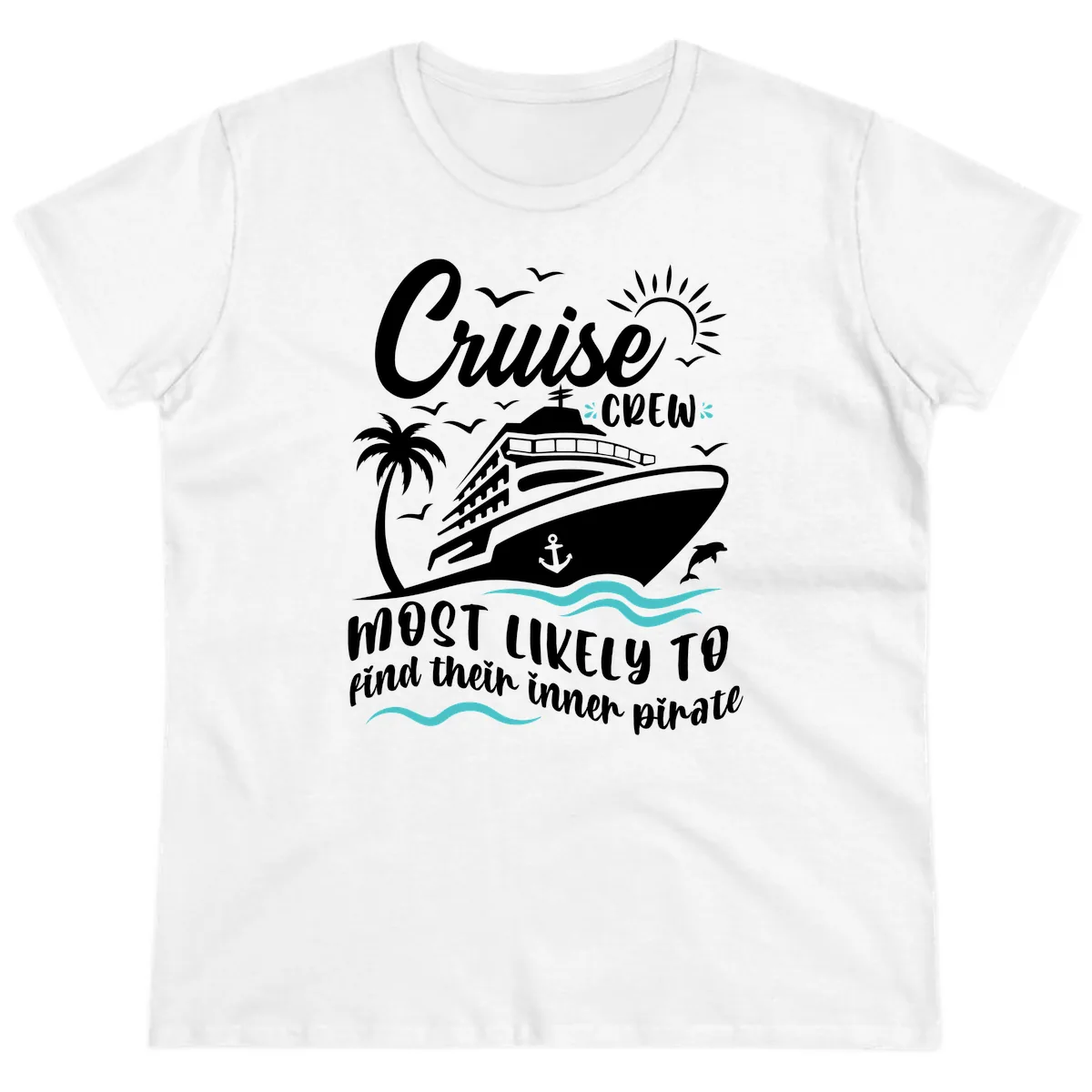 Cruise Crew Inner Pirate Ladies Tee in White