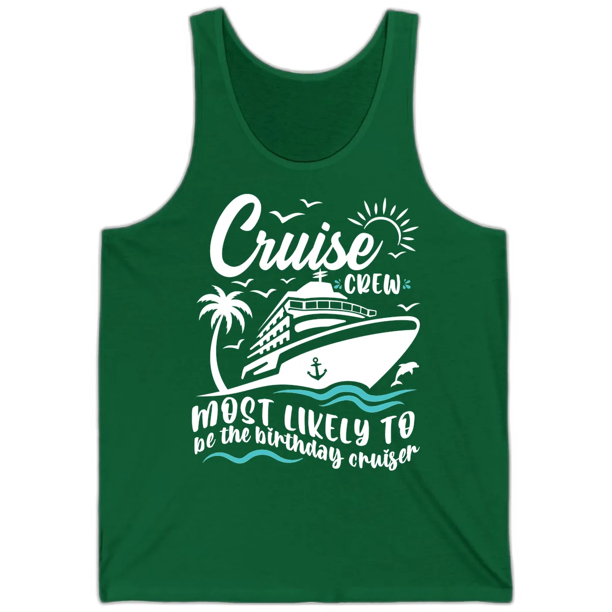 Cruise Crew Birthday Cruiser Tank in Kelly