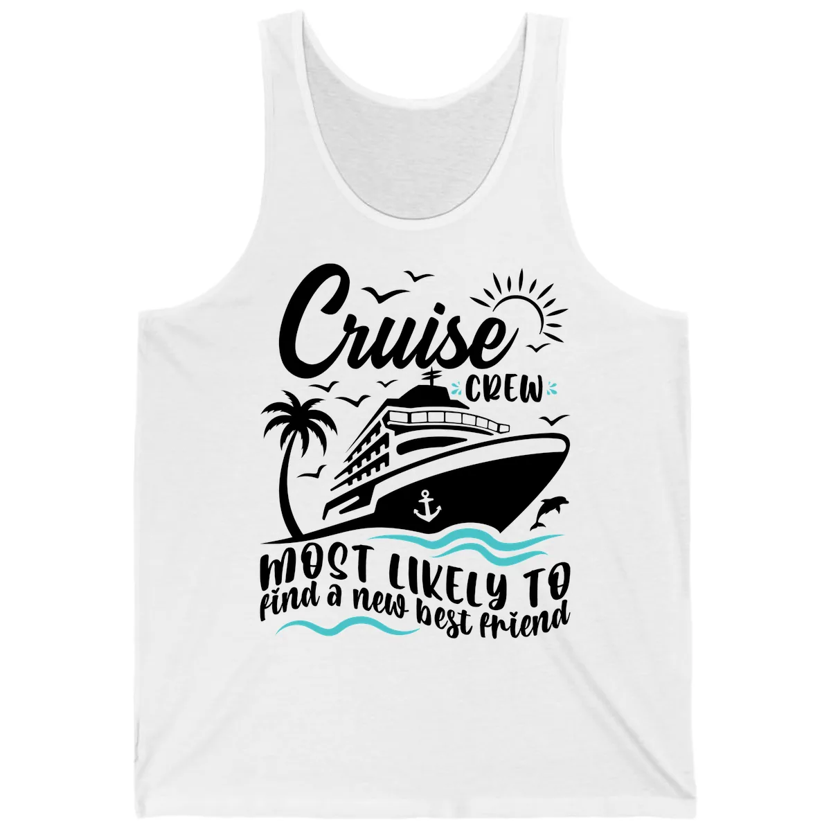 Cruise Crew Find A New Best Friend Tank in White
