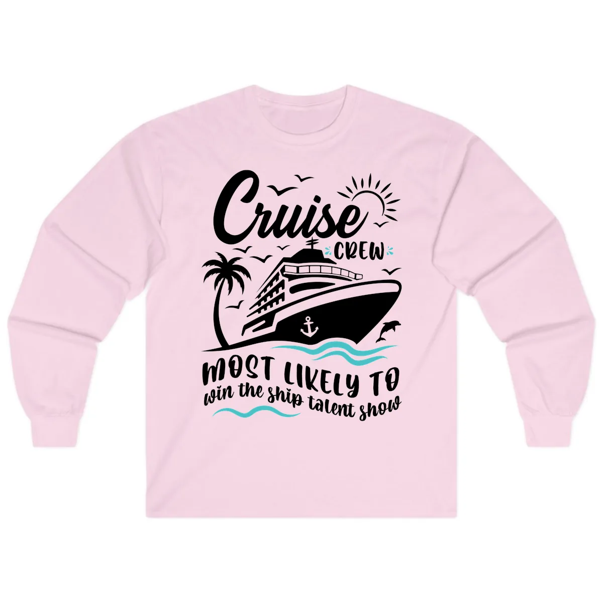 Cruise Crew Ship Talent Show Long Sleeve in Light Pink