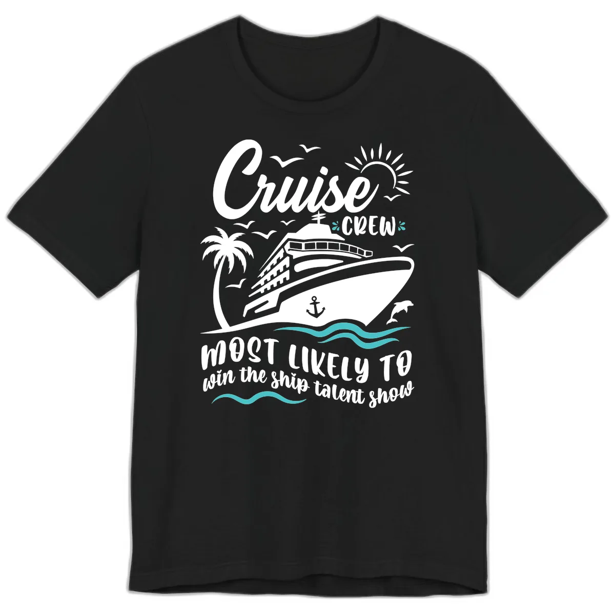 Cruise Crew Ship Talent Show Premium T-Shirt in Black